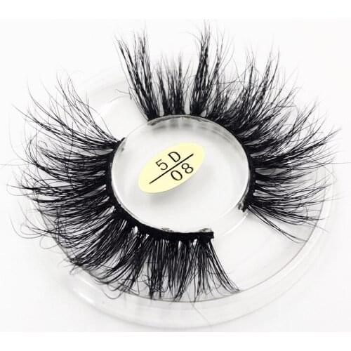 25mm 5D 08 Soft Real Long Fluffy Mink Lashes Natural Messy 6D Eyelashes Crisscross Wispy 3D Mink Lashes Extension Eye Makeup