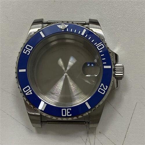 40mm 316L Stainless Steel Sapphire Glass Watch Case for NH35 Mechanical Movement Watch Accessories
