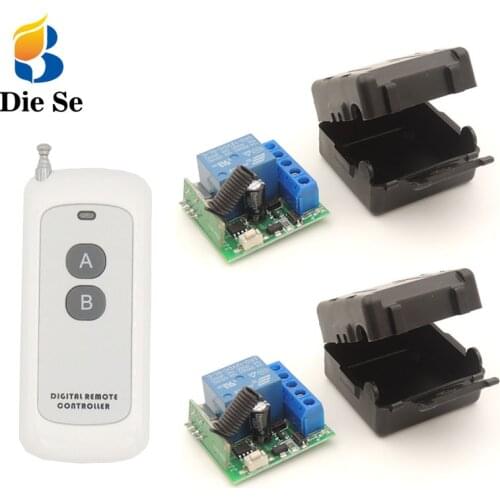 433MHz 500m Large Range rf Remote Control For Gate Door security system DC 12V 1CH Relay Receiver Module and Key fob Transmitter