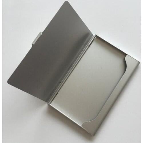 500pcs/lot Aluminium Business ID Name Credit Card Holder Silver Pocket Business Name ID Card Cover Case Storage Boxes Wholesale