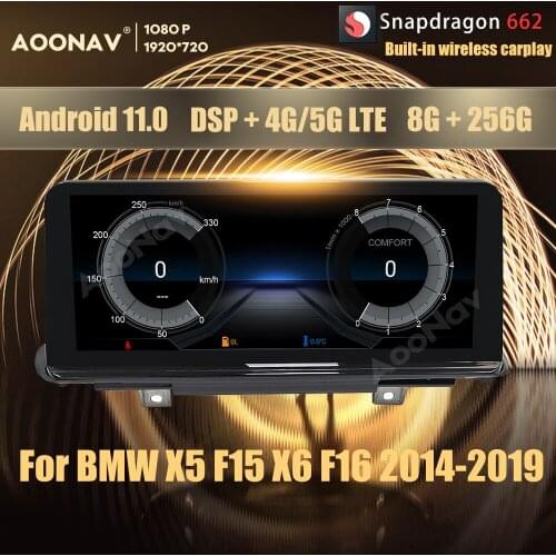 8+256GB Android 11.0 Snapdragon 662 car radio GPS For BMW X5 F15 X6 F16 2014-2019 multimedia player Head Unit Auto Radio Stereo