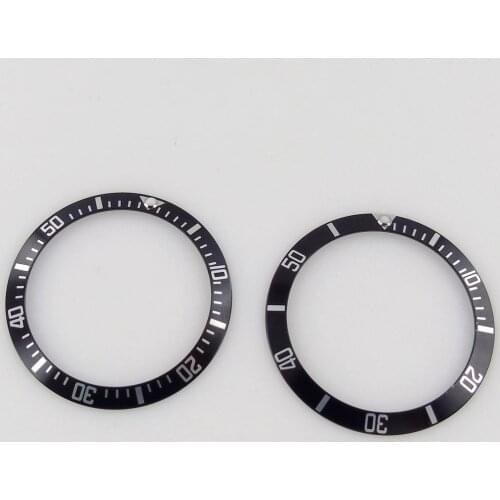 High quality 38mm Watch accessories aluminum Black Bezel insert watch fit 40mm movement Mens watch bezel