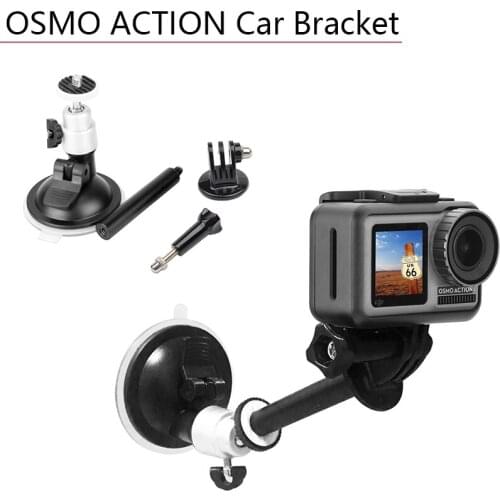 Aluminum Stable Car Glass Sucker for DJI Osmo Action Car Bracket Bottom Suction Cup Adapter Mount Holder Sports Camera Parts