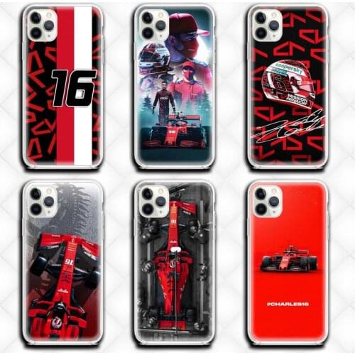 Charles Leclerc 16 F1 Phone Case Clear for iphone 12 11 Pro max mini XS 8 7 6 6S Plus X 5S SE 2020 XR cover