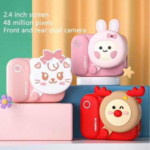 2021 Children Camera Digital Camera 48MP 4K Vlog Pocket Camera Front Camera Toy For Girl Children Gift Kids Education Toy Camera