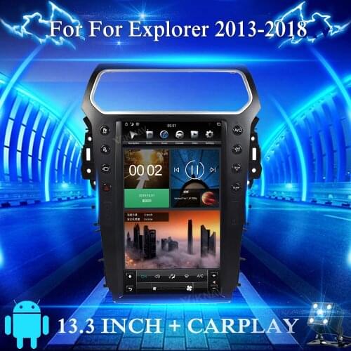 For FORD Explorer 2013-2018 GPS navigation 13.6 inch Android System vertical screen Car Multimedia DVD Player Tesla carplay