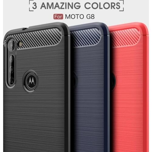 For Motorola G8 Case Show Personality Carbon Fiber Phone Cases For Moto G8 Case
