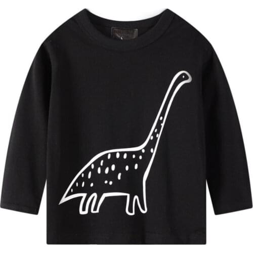 Dinosaur boy T-shirt spring and autumn thin section A pure cotton can not afford the ball childrens long-sleeved shirt kinderga