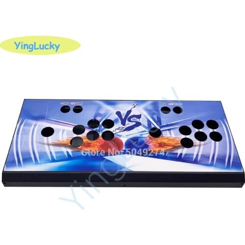 2 players Pandora arcade console empty box may be assembled Arcade Joystick Kit Parts 20 Buttons Iron Panel Flat Box