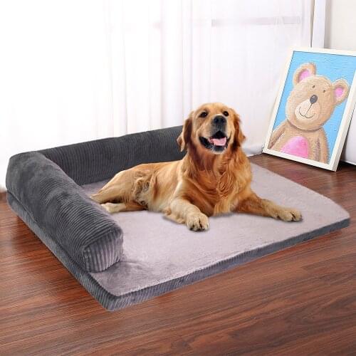 Dog Bed Sofa Pet Soft Cozy Dog Cushion Mat Removable Pet Bed For Small Medium Large Dogs German Shepherd L Shaped Couch For Cats