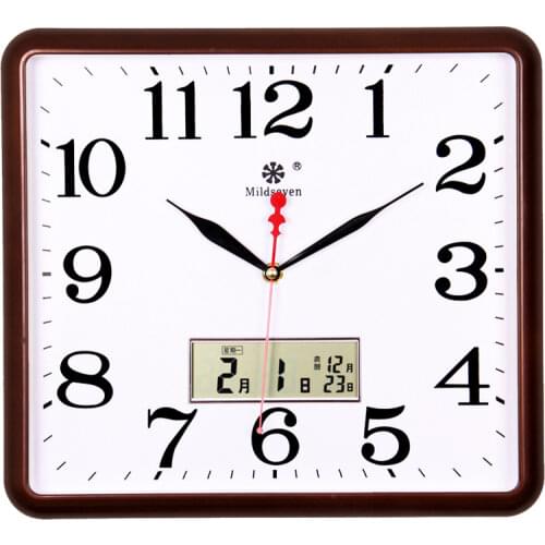 Square Digital Wall Clock Led Electronic Living Room Kitchen Home Calendar Large Clocks Watch Wall Decor Duvar Saati Gift SC492