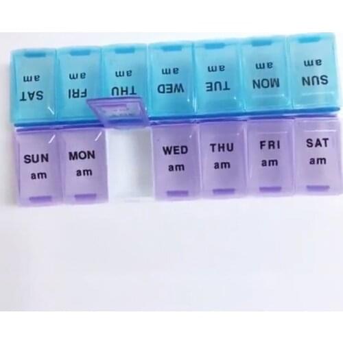Massive 14 Grids 7 Days Weekly Pill Case Medicine Tablet Dispenser Organizer Pill Box Splitters Pill Storage Organizer Container