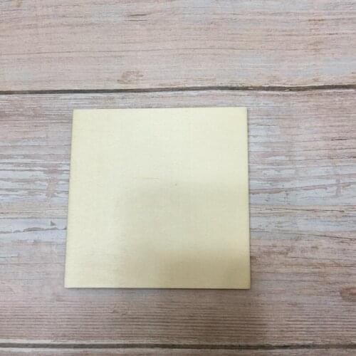 Set of 50 Unfinished Wood Pieces 4 Inch Square Blank Wood Natural Slices Wooden Squares Cutouts for DIY Crafts