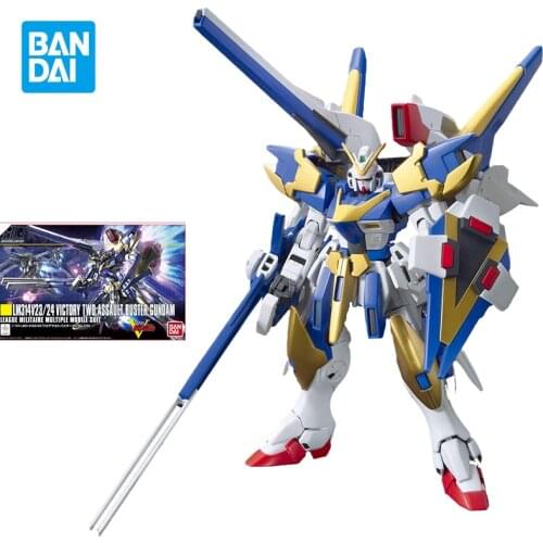 Bandai Gundam Model Kit Assemble Figure HGUC 1/144 Victory 2 Gundam Anime Characters Action Dolls Collectibles Childrens Toys