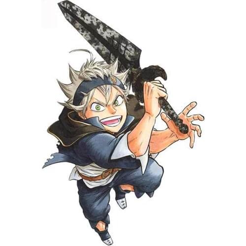 Personality Black Clover Asta Anime Bumper Car Stickers Waterproof Cartoon Personality Occlusion Scratch Decal Apply To Car Door