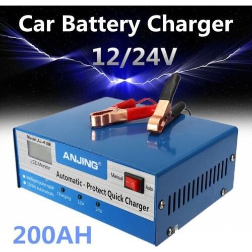 2021 New Full Automatic Car Battery Charger 12V Digital Display Battery Charger Power Puls Repair Chargers Wet Dry Lead Acid