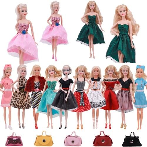 Barbies Doll Clothes Fashion Dress Doll Accessories Bag For 11.8 Inch Doll and BJD Doll,Toys For Girls,Best Gift