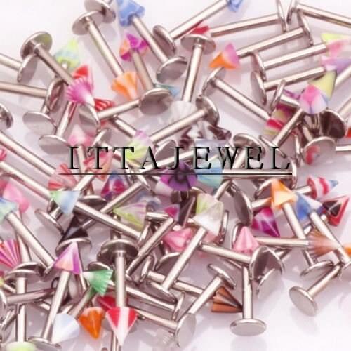 Wholesale 100pcs 16g UV Spike Labret Lip Monroe Rings Chin Tragus Bars,Body Jewelry,Piercing Jewellery