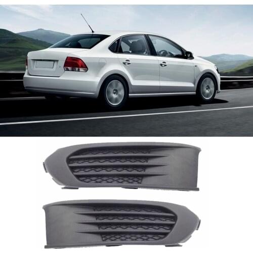 Front Bumper Fog Lamp Grille Fog Light Cover For-POLO SEDAN VENTO 2009-2013 6RU 853 665C 6RU 853 666C