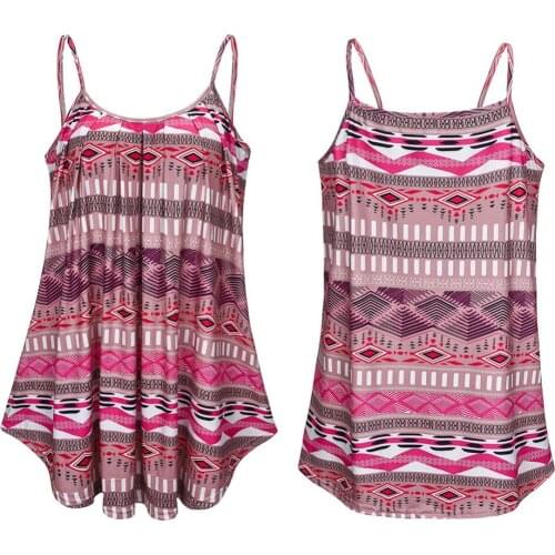 Casual Women Floral Sleeveless Pleated Hem Loose Strap Top Blouse Camisole Sleeveless Pleated Hem Strap Top Blouse Camisole