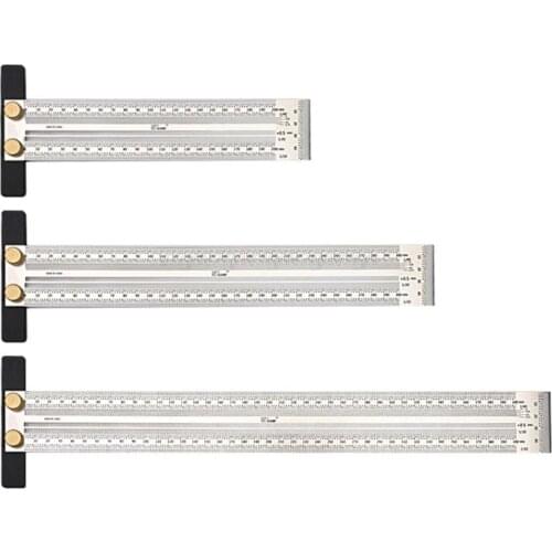 180/200/300/400mm Marking T-Rule Rules Woodworking Scriber Marking Rule Gauge Ruler D20 19 dropship