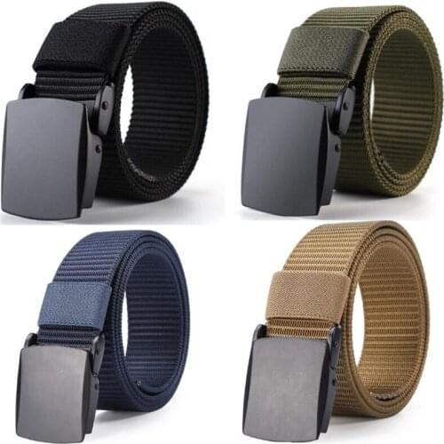 Fashion Men Outdoor Travel Tactical Waist Belt Luxury Design Alloy Buckle Nylon Waist Belts Men Female Mixed Adjustable Belt