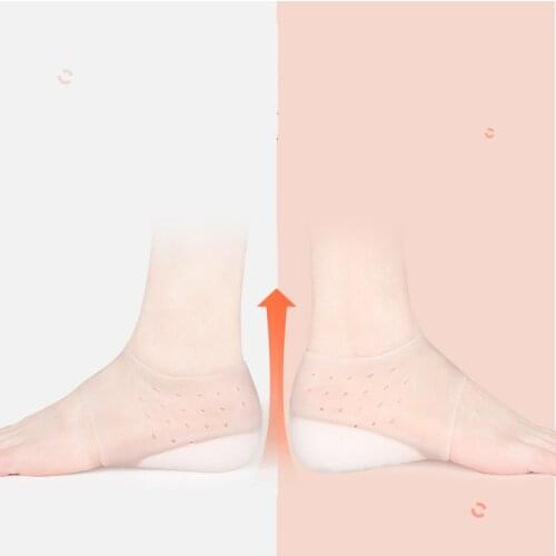 Silicone Invisible Height Increase Insoles Heel Pads Insoles Foot Skin Care Tool Men&Women Unisex Heel Pads Insoles 2-5