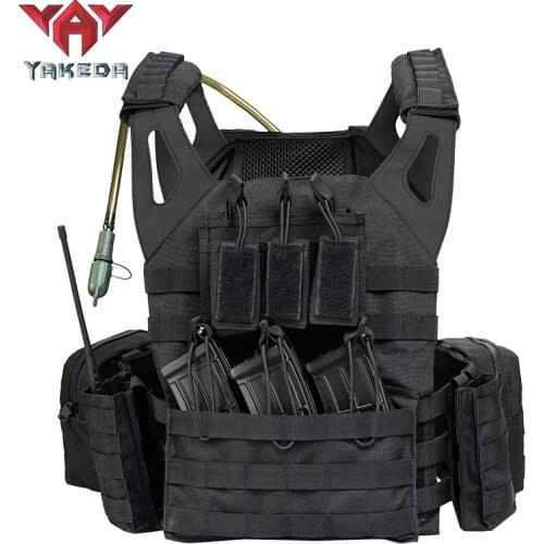 Yakeda Tactical Training Vest Outdoor CS Game Combat Vest Field Army Fan Survival Adventure Camping Equipment