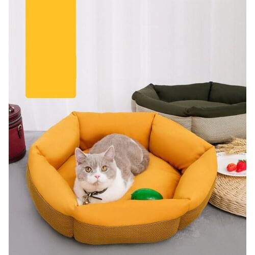 Pet Nest All Seasons Supplies Dog Sofa Bed Round Cat Mats Large Deep Sleep Comfortable Soft Ventilation Non-Slip