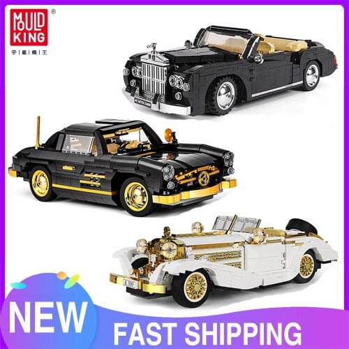 MOULD KING High-tech Car The MOC K500 Vintage Car Assembly Building Blocks Bricks Model Kids Educational Toys Christmas Gifts