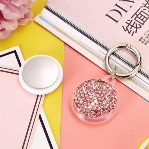 Protective Cover For Airtags TPU Liquid Protective Case With Diamonds For Apple Locator Tracker Anti-Lost Device Sleeve