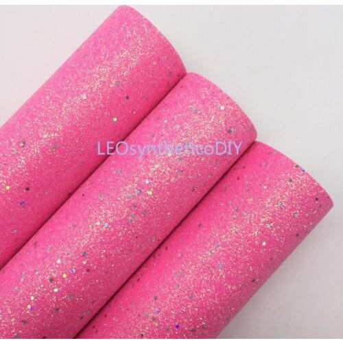 1PC 21X29CM Glitter Fabirc, PINK Glitter Leather, Glitter Leather Sheets For Making Bows LEOsyntheticoDIY T207E