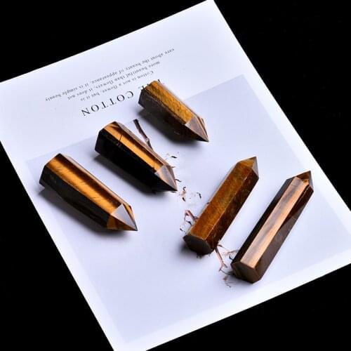 1PC Natural Tiger Crystal Crystal Point Mineral Stone Jewelry Magic Repair Home Furnishing Study Room Decoration DIY Gift