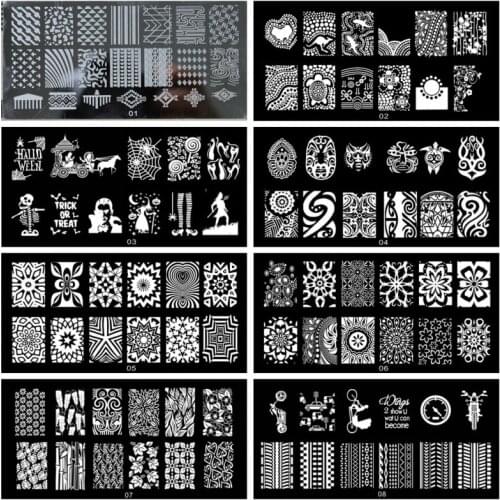 1Pc NEW Nail Stamping Plates Stainless Steel Image Stamping JR (1-30) Nail Art Manicure Template Nail Stamp Plates 30 Styles