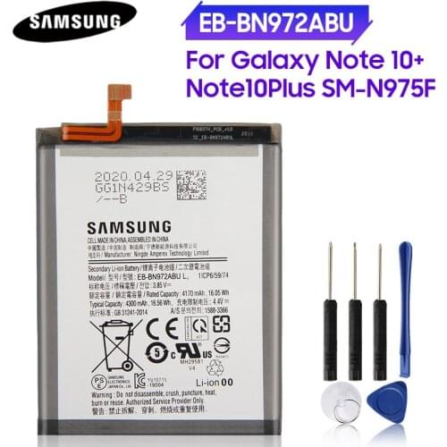 100% Original Battery EB-BN972ABU For Samsung GALAXY Note 10+ Note10Plus Note 10 Note10+ Plus SM-N975F SM-N975DS 4300mAh