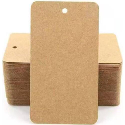 1000pcs/lot 4cmx7cm Blank garment bag Kraft paper Hang Tags / Clothing paper swing Price tag