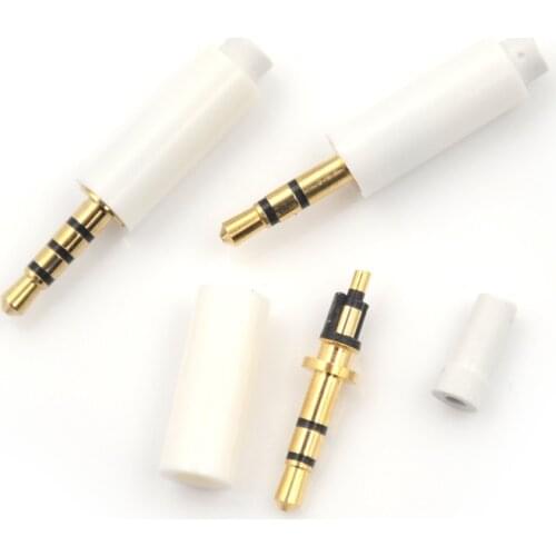 2pcs 2.5mm Stereo Headset Plug With Tail 3/4 Pole 2.5 Mm Audio Plug Jack Adaptor Connector For Phone