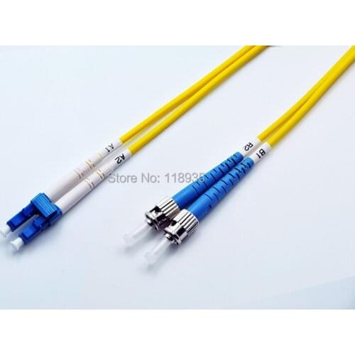 2pcs/lot) LC-ST Singlemode OS2 Fiber Optic Cable Patch Cord, Duplex, 1m to 10m