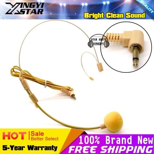 3.5 mm Plug Invisible Flesh Color Headworn Dual Ear Hook Mic Headset Microphone For Computer Voice Megaphone Teaching Tour Guide