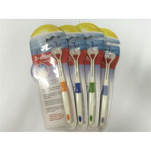 3-Sided Toothbrush Ultrafine Soft-bristle Baby Toothbrush For Children Epacket