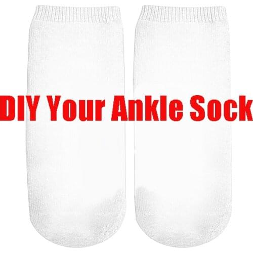 3D Print DIY Custom Design Men/Women Ankle socks Drop Shipping short sock Wholesalers Suppliers Diy any colors any pattern