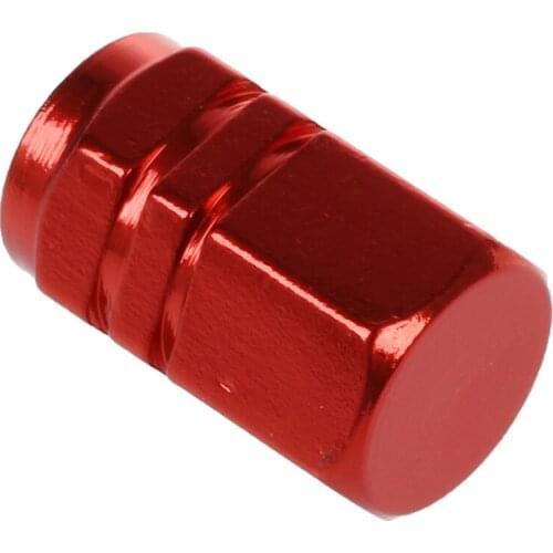 4 Pcs Hexagon Alloy 7mm Thread Car Tyre Tire Valve Stem Caps Covers Burgundy