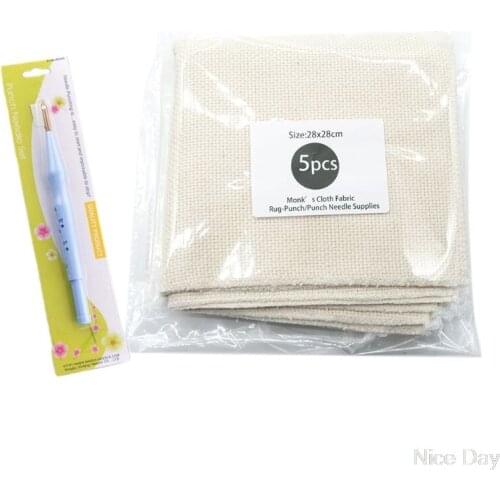 5pcs Monks Cloth Sewing Punch Needle DIY Embroidery Needlework Sewing Accessory Ju01 20 Dropship