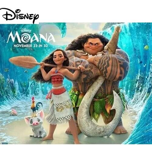 Disney 5D DIY Diamond Painting Cross Stitch Moana 3D Diamond Embroidery Diamond Mosaic Home Decoration Full Drill Resin Picture