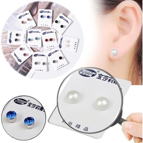 Bio Magnetic Therapy Weight Loss Earrings Magnet In Ear Eyesight Slimming Healthy Stimulating Acupoints Stud Earring