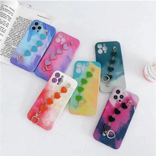 Bracelet Chain Phone Case for Huawei P Smart Z Plus Pro 2018 2019 2021 Y6 Y6 Prime 2019 Y7A Painted Soft Silicone Case Shell