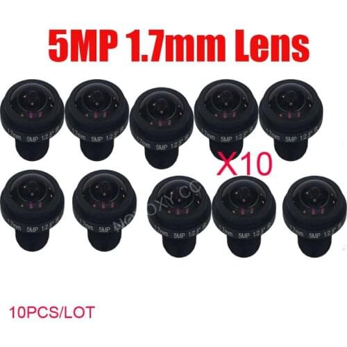DIY 10PCS/Lot 5Megapixel HD 1.7mm 185 Degrees Fish Eye Wide Angle View Board Lens 5MP 1/2.5" M12 CCTV / IP Camera Free Shipping
