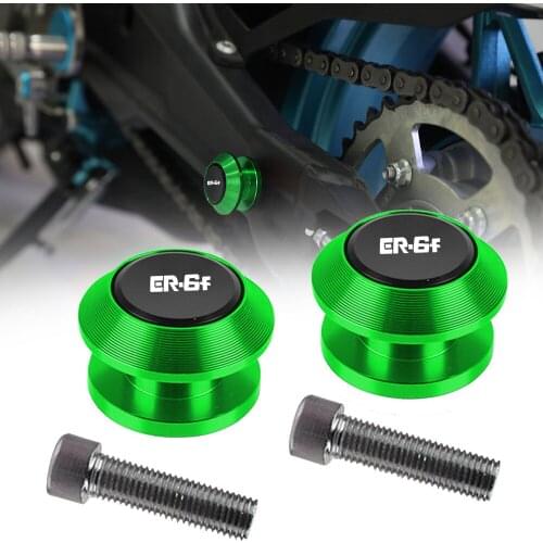 For Kawasaki ER6F ER-6F 2005 2006 2007 2008 2009 2010 2011-2013 Motorcycle 10MM CNC Aluminum Swingarm Spools Stand Screws Slider