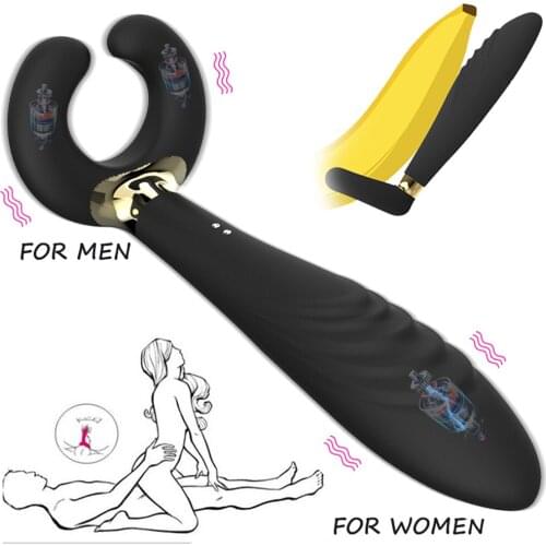Dildo Vibrator for Women Couple Vibrator Nipple Clitoris Vagina Penis Stimulator Massager Double Penetration 3 Motors Sex Toys