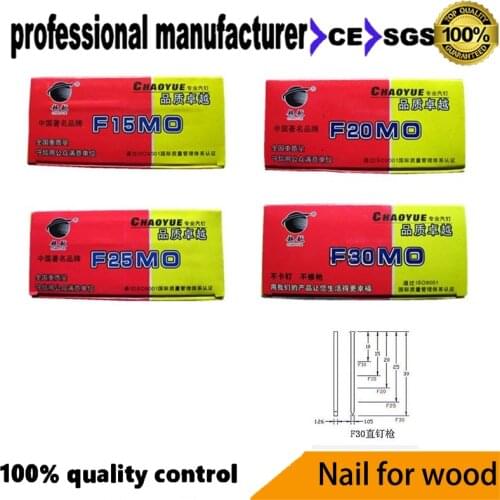 High carbon steel nail for the electric gun for wood working air gun nail F30 nail for decoration at good price